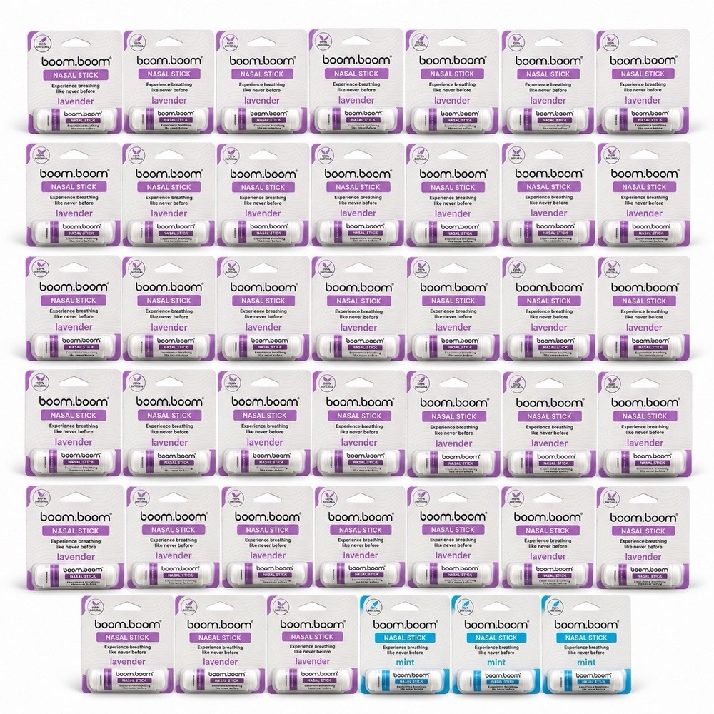 BoomBoom Nasal Stick Lavender & Mint Bulk Lot of 41 NEW Sealed